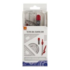 סט מחוגה עם סרגל