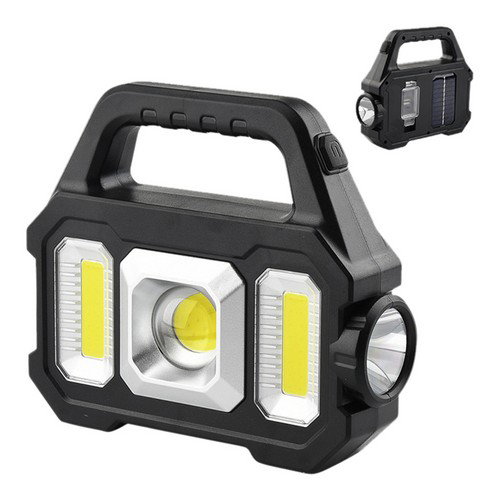 תאורת שטח/פנים ניידת COB טעינת USB + טעינה סולארית