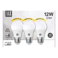 מארז נורות A60 12W הברגה E27 אור חם