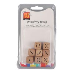 מארז קוביות עץ למשחק