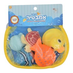 רשת תליה לאמבטיה עם חיות גומי
