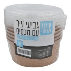 מארז גביעי נייר ארוז ומכסים