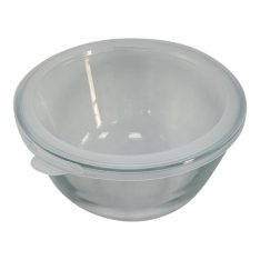 קערת זכוכית גבוהה בורוסיליקט עם מכסה