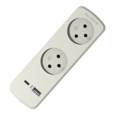 מפצל זוגי + 2USB