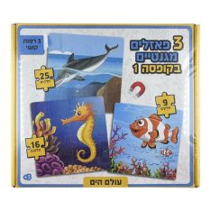 סט פאזלים מגנטיים - עולם