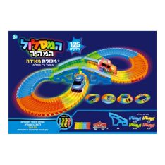 מסלול מרוצים וגשר עם רכב סוללה