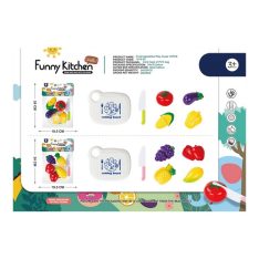 סט פירות לחיתוך עם קרש וסכין בשקית