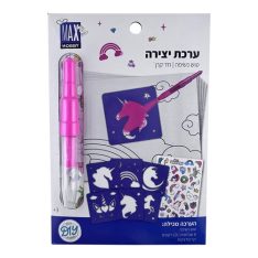 ערכת יצירה טוש נשיפה - יוניקורן