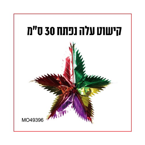 קישוט סוכה עלה נפתח